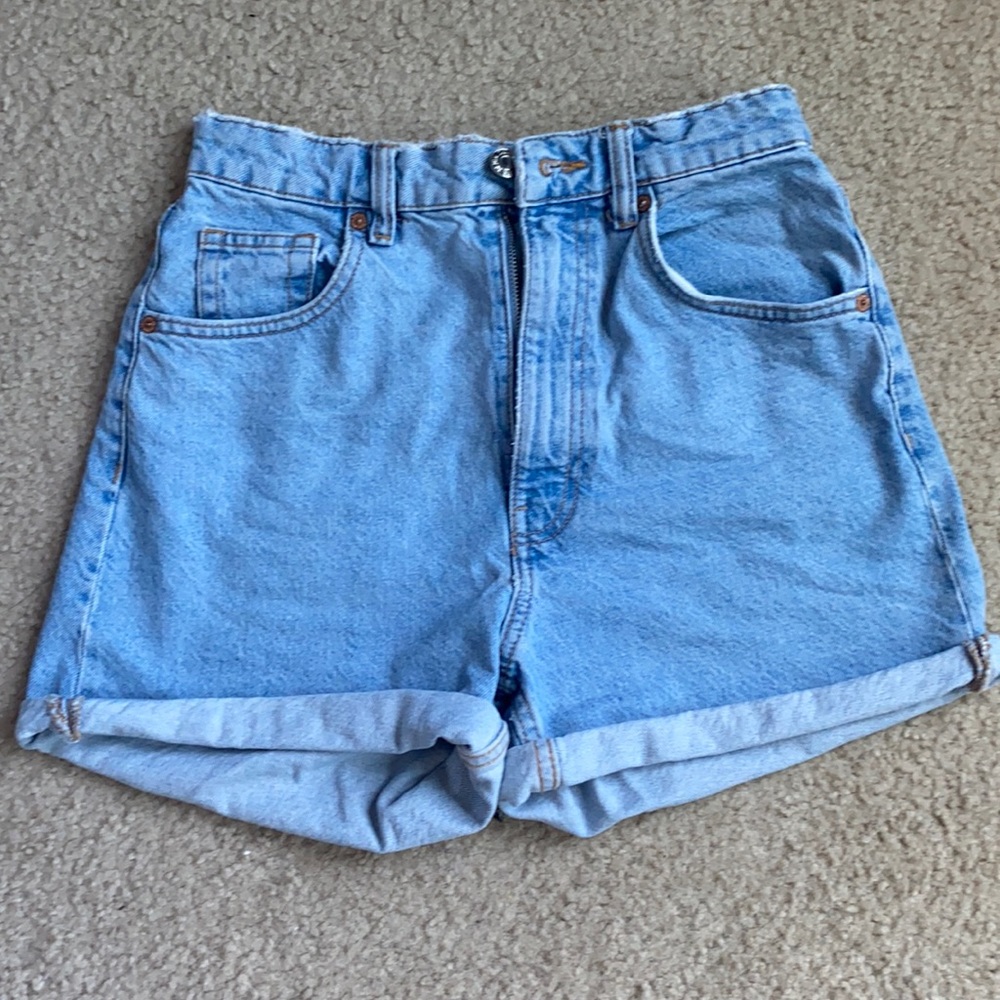 Zara high waisted mom shorts